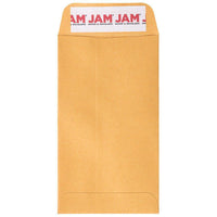 Jam Paper - Enveloppes professionnelles recyclées n° 5.5 avec fermeture autocollante, 3 1/8 po H x 5 1/2 po l, Kraft brun Manille, Paquet de 100-Couleur : Kraft Manille marron