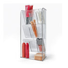 Azar - Organiseur incliné à trois niveaux - 9,87 po x 4,75 po x 3,12 po - Transparent-Empreinte verticale compacte qui maximise l'espace sans encombrer les surfaces