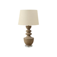 Monarch Specialties - Luminaire - 28 po H Lampe De Table - Résine Brune - Abat-Jour Beige - Transitionnel-Cette lampe de table de 28 pouces présente une élégante base en résine brune reposant sur une base en acrylique transparent et surmontée d'un abat-jour en tissu beige doux et constitue un élément d'éclairage d'appoint chic pour les décors transitionnels, ce qui la rend parfaite pour les salons, les chambres à coucher ou les bureaux à domicile à la mode
