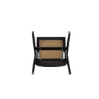 Manhattan Comfort - Lot de 4 chaises pliantes de salle à manger Lambinet 53 cm style industriel chic - noir et cannage naturel-10