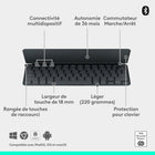Logitech - Keys-To-Go 2, clavier Bluetooth portable pour tablette avec coque intégrée - Graphite-Rangée complète de touches de raccourci: ce clavier pour tablette offre un accès en une touche au réglage du volume et des commandes multimédia, des niveaux de luminosité de l'écran et bien plus encore, pour un confort accru à portée de main