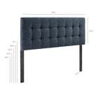 Modway - Lily Rembourré Tête de lit King Size, Marine-Tête de lit King Size