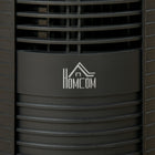 HOMCOM - Ventilateur tour 46 po pour chambre à coucher avec télécommande - noir-2 modes de contrôle : manuel ou télécommande 