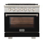 Kucht - 36 po Série KFX-X Cuisinière Pro Style au gaz naturel - Acier inoxydable/Noir-Nouveaux brûleurs true simmer pour une cuisson délicate à basse température