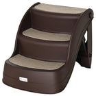 PawHut - Escalier pliable pour animaux 3 marches pour petit avec marches antidérapantes - brun-Solution idéale pour permettre aux animaux d’atteindre des surfaces plus hautes comme les lits, canapés et plus encore 