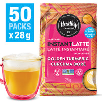 Healthy Crunch - Latte instantané au curcuma doré - 28g - paquet de 50-Sans produits laitiers