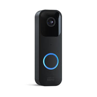 Amazon - Sonnette vidéo Blink - Noir-Répondez à votre porte où que vous soyez depuis votre smartphone avec la vidéo HD 1080p jour et nuit infrarouge et l'audio bidirectionnel.