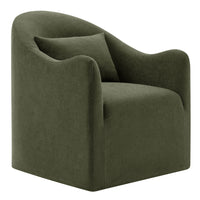 Modway - Bardot Mélange de lin recouvert d’engourdi Chaise d’accent - Sauge-Chaise d’accent couverte