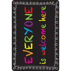 Ashley Productions - Smart Poly Tapis de bienvenue avec dos antidérapant - 15 -5" x 23 -5" - Boucles de craie Bienvenue à tous - Lot de 2-Choisissez parmi une variété de designs éducatifs, inspirés de la nature ou interactifs pour compléter votre style d'enseignement et le thème de votre salle de classe.