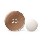 Google - Nest Learning Thermostat (4th gen) avec capteur de température Nest (2e génération) - Or Poli-La fonctionnalité État du système surveille l'état de votre système de chauffage et de climatisation, aide à la détection précoce de nombreux problèmes et peut envoyer une alerte si votre attention est requise sur un point en particulier.