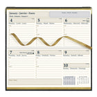 Brownline - 2027 agenda de poche hebdomadaire Executive avec reliure cousue – 6 7/8 po x 3 3/16 po – couleurs assorties – trilingue-Doré sur tranches, coins et signet dorés