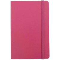 JAM Paper - Grand carnet à couverture rigide avec élastique - 70 feuilles lignées - 5 7/8" x 8 1/2" - Rose-Couleur : baie rose | Soyez élégant et organisé avec un carnet de notes colouré.