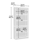 Sauder - Bibliothèque Arch à 5 étagères - Châtaignier crayeux-Service de confiance sauder : Pour toute question sur le produit ou l'assemblage, nous sommes là pour vous aider