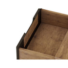 Manhattan Comfort - Table de nuit Rockefeller 20,08" style mi-siècle moderne à 2 tiroirs - Nature et gris texturé-Pieds évasés en fil métallique à la mode pour une durabilité accrue