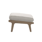 Modway - Saratoga Terrasse extérieure Bois de teck Chaise et ensemble ottoman, Caillou-8