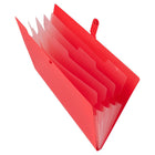 JAM Paper - Chemises de classement  - format lettre - rouges avec fermeture à pression transparente-Taille : 9 x 11,5 pouces | Comprend 5 pochettes transparentes