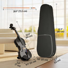 HOMCOM - Kit de violon taille 4/4-Finition classique pour un aspect élégant et intemporel 