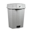 HSM - Poubelle à déchiqueter verrouillable avec console en plastique ShredVANTAGE - Gris-Couvercle verrouillable pour sécuriser les documents sensibles.