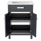 Modway - Laguna 24" Vanette de salle de bain - Gris blanc-8