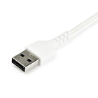 StarTech Câble USB-C vers USB 2.0 de 2 m - Blanc-Atténuation des tensions étendue, testée pour résister à plus de 10 000 cycles de pliage à un angle de 180°