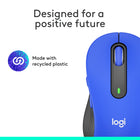 Logitech Signature M650L Souris Sans Fil - Bleu-Entièrement compatible avec Windows 11