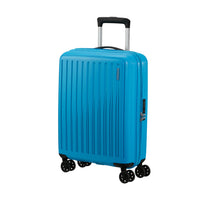 American Tourister - 19 po Rejoy Valise de Cabine Spinner - bleu azur-Fabriqué à 100 % en polypropylène, offrant une durabilité extrême avec une texture qui réduit la visibilité des égratignures