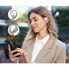 échelon - RoundSound OpenEar Écouteurs sans fil, Blanc-Bluetooth 5.3 rapide et stable Assure une connectivité transparente avec un son à faible latence pour les jeux et les appels