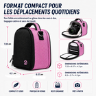 Vangoddy - Sac à bandoulière rembourré pour appareil photo - rose pâle-La poignée intégrée offre une option de transport supplémentaire