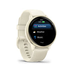Garmin - vivoactive 6, Lunar Gold avec bracelet en os-OPTIONS D'ENTRAÎNEMENT - Des suggestions quotidiennes de marche aux exercices étape par étape pour la musculation, le HIIT, le yoga, le Pilates, la mobilité et bien plus encore, bouger n'a jamais été aussi simple. Trouvez simplement les entraînements animés dans l'application Garmin Connect et téléchargez-les sur votre montre connectée. Améliorez votre souplesse et votre force grâce à de nouveaux entraînements de mobilité téléchargeables et à un profil d