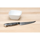 Minimal - Ensemble de couteaux à steak Damascus Black Stone de 4 pièces, service pour 4 personnes-Tranchant ultra-tranchant de 12° de chaque côté