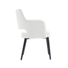Manhattan Comfort - Lot de 2 fauteuils de salle à manger Tremont 58 cm, moderne, revêtement similicuir blanc-Hauteur d’assise : 48 cm