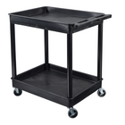 LuxorMD – Chariot à bacs TC Series, 2 tablettes, noir-Capacité maximale : 100 lb par tablette et peut supporter jusqu’à 400 lb réparti de manière égale