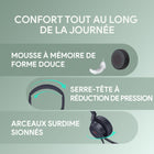 Casque UC double Yealink UH44 - Casque pour téléphone et ordinateur - Certifié UC - Noir-Plage de réponse en fréquence du haut-parleur : 20 Hz - 20 kHz
