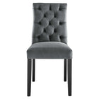 Modway - Duchess Performance Velvet Chaises de salle à manger Ensemble de 2 - Gris-8