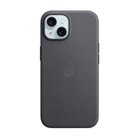 Apple - Étui FineWoven avec MagSafe pour iPhone 15 - Black-Fabriqué en micro-sergé durable, le matériau a un toucher doux et semblable à du daim