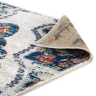Modway - Entourage Médaillon vintage fleural vintage Malia Tapis de comédie 8 pi l x 10 pi L - Multicolore-Haute densité / Tissé à la machine