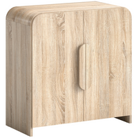 HOMCOM - Buffet moderne 31,5 po avec porte à fermeture douce - bois naturel-Finition en bois naturel qui rehausse l’esthétique moderne