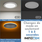 Impotek - Luminaire encastré au plafond DEL 4 po 9W 5CCT gradable avec veilleuse – Paquet de 12-6