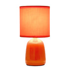 Simple Designs - Petite lampe de table ronde - orange avec abat-jour assorti-Assemblage et utilisation: Le produit est livré assemblé et il suffit de fixer l'abat-jour à la base avec un écrou à douille fourni avant utilisation