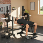 Soozier - Rack À Squats Réglable - Rack À Haltères Multifonction 660 Lb - Noir-Le cadre en acier robuste supporte jusqu’à 660 lb pour des levées lourdes en toute sécurité  