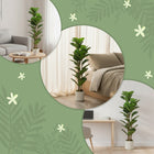HOMCOM - Arbre artificiel figuier lyre 4 pi pour décoration intérieure - vert - lot de 2-Une base lestée assure la stabilité, ce qui le rend sûr pour les enfants et les animaux de compagnie 
