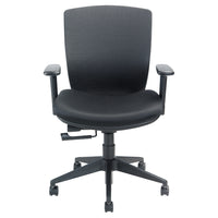 Nightingale - VXO Chaise de travail à dossier moyen - Noir-Mécanisme pivotant et inclinable avec verrouillage à position unique, réglage pneumatique de la hauteur et contrôle de la tension latérale