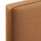 Modway - Lindee Cuir végane Tête de lit Queen, Tan-Assemblée requise