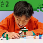 LEGO - Minecraft L’aventure de Steve dans la taïga-Comprend une figurine de Steve, plus des figurines LEGO de Creeper, de renard et de bébé lapin
