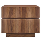 Modway - Isola 2 tiroirs Table de chevet, Noyer-6