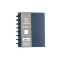 Cambridge - Cahier Poly Disc, bleu marine, petit, 60 feuilles-Couverture en polyéthylène durable de couleur bleu marine avec coins arrondis et épine à reliure Disc. 