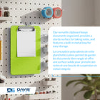 Davis Group - Planchettes à pince transparentes, format lettre, 9 po l x 12 po H – Vert - 6 par paquet-Les planchettes sont munies d’une pince en métal solide