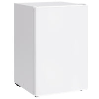 HOMCOM - Mini-réfrigérateur 4,5 pi³ avec congélateur et roues - blanc-Moteur efficace et silencieux assurant un environnement paisible 