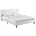 Modway - Anya Tissu Lit Queen, Blanc-Rembourré dans un tissu polyester