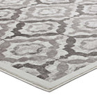 Modway - Kalinda Treillis rustiques vintage marocains Tapis de 5 pi l x 8 pi L - Brun, beige et ivoire-Résistant aux taches / Facile à nettoyer